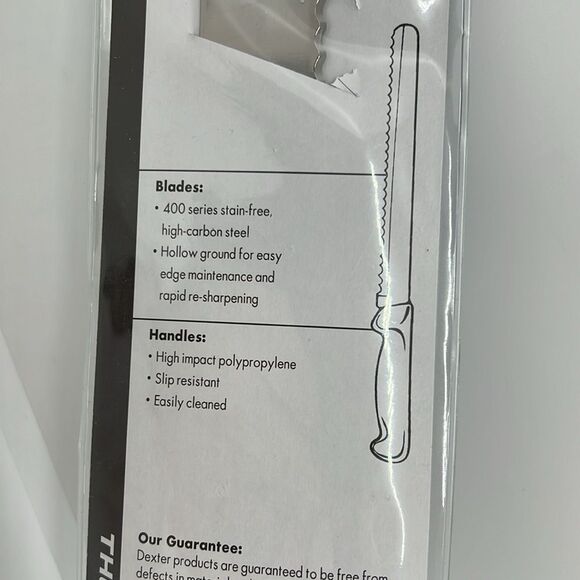 Dexter Basics P94804 10” Scalloped Slicer Kitchen Knife. Carbon Steel. NEW!!!!!! - Picture 7 of 10